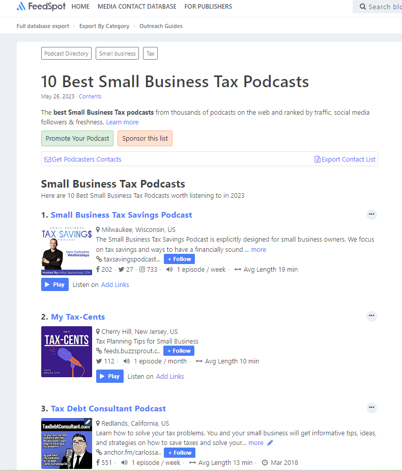 The Tax Debt Consultant Podcast: Rockin’ the Top 10 Small Business Tax Podcasts