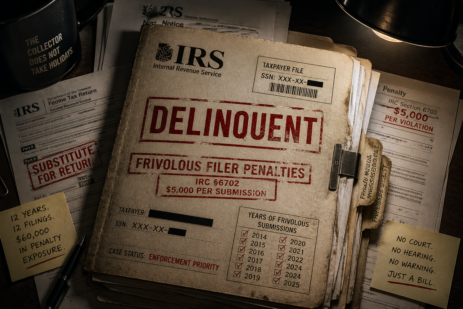 He Mailed the IRS the Same Letter Twelve Years in a Row. Guess Who Was Reading Them.